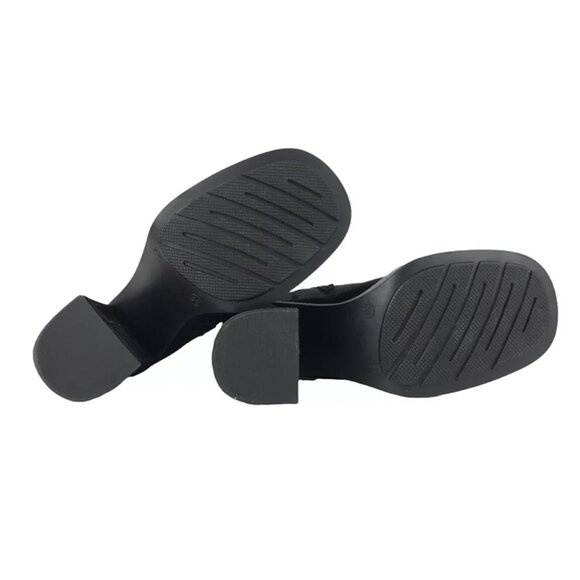 Berne Mev‎ Womens Black Zipper Block Heel Ankle Platform Boots Size EUR 36 - Picture 7 of 9